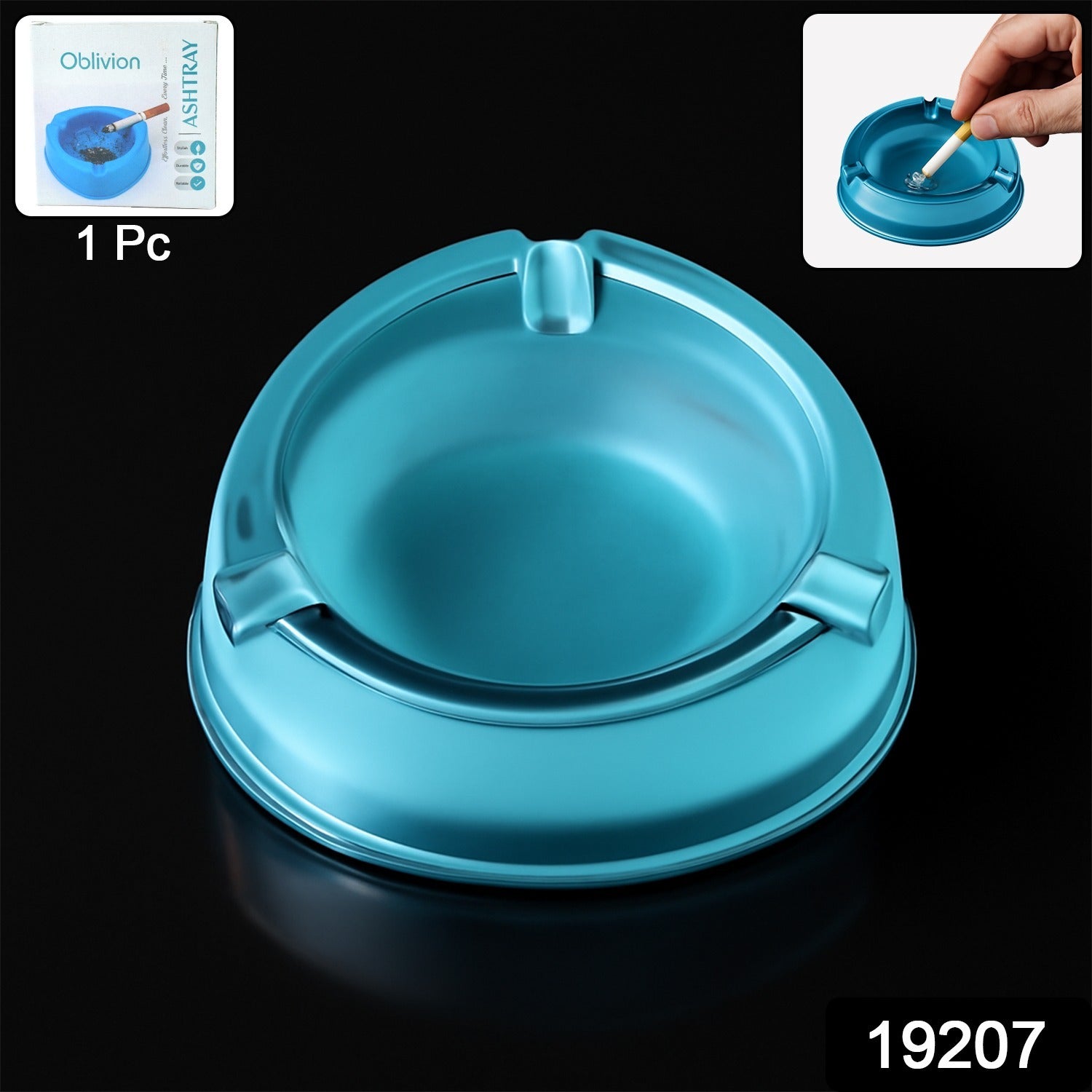 Oblivion Round Heavy-Duty Plastic Ashtray Oblivion Round Heavy-Duty Plastic Ashtray